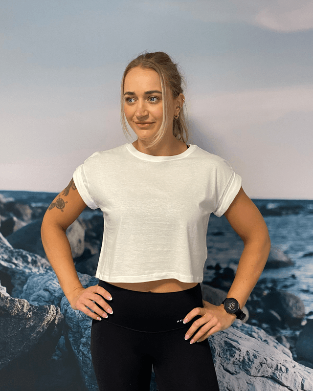 GRETTEL Crop top hvit